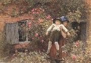 Sir Hubert von Herkomer,RA,RWS The Naughty Boy (mk46) oil painting